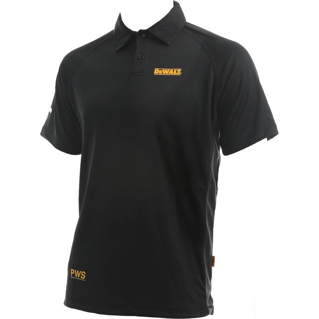 DeWalt Rutland Mens PWS Polo Shirt Black / Grey XL