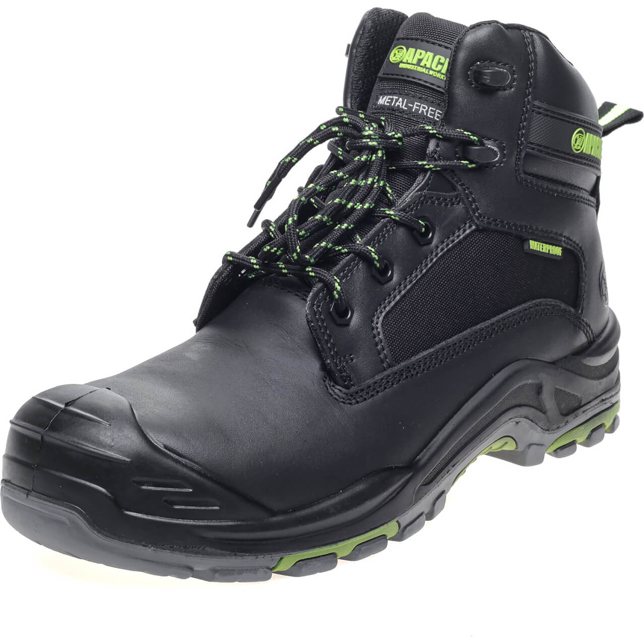 Apache Dakota Metal Free Waterproof Safety Boots Black Size 10