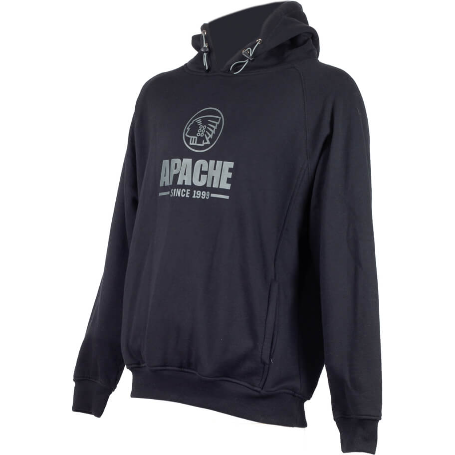 Apache Mens Zenith Heavyweight Hooded Sweatshirt Black XL