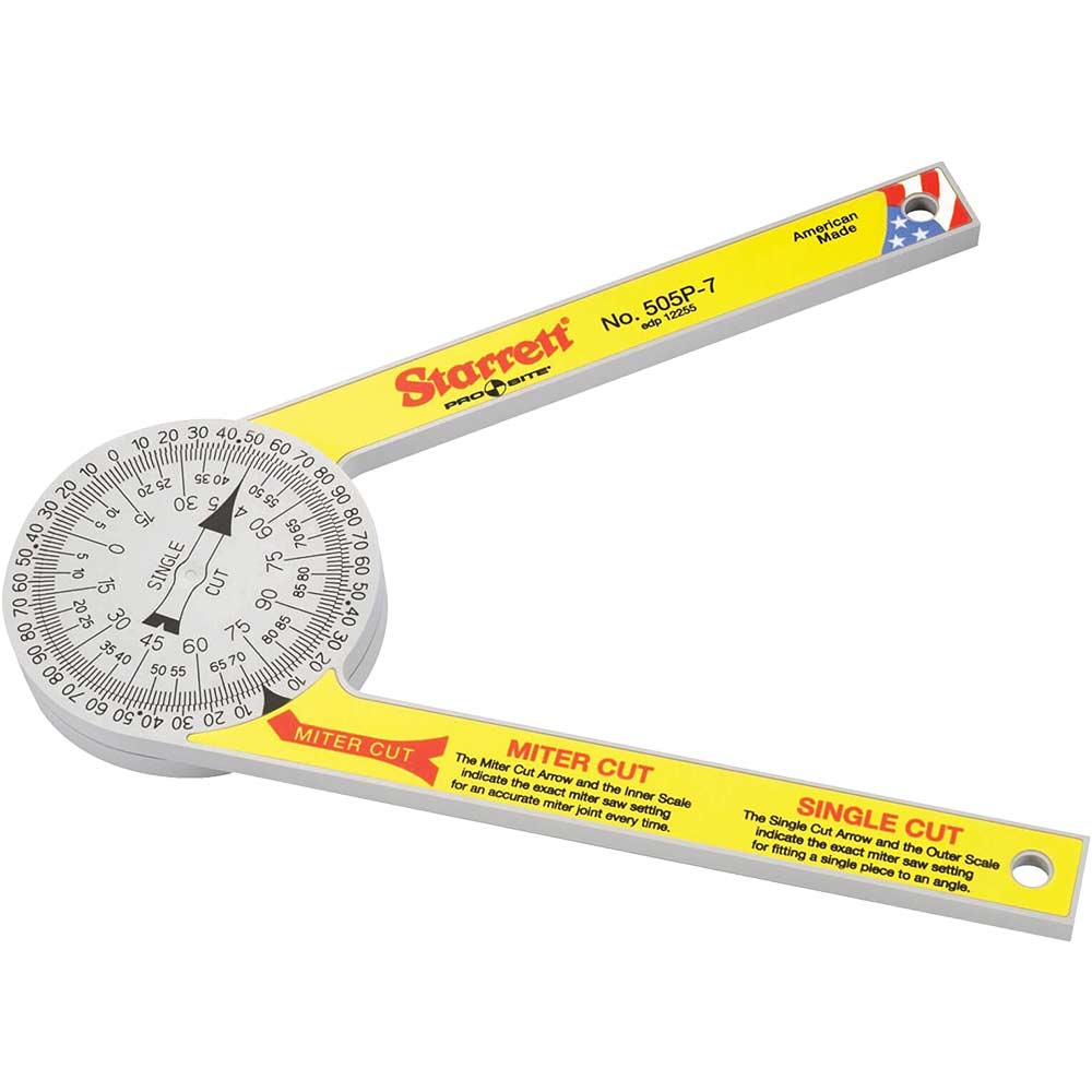 Image of Starrett 505P Pro Site Plastic Saw Mitre Protractor 175mm