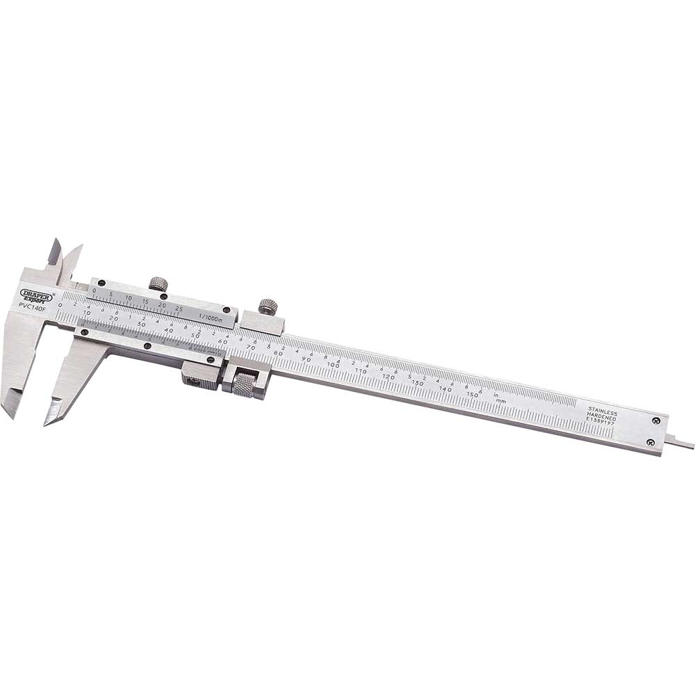 Image of Draper Fine Adjustment Vernier Calipers 140mm