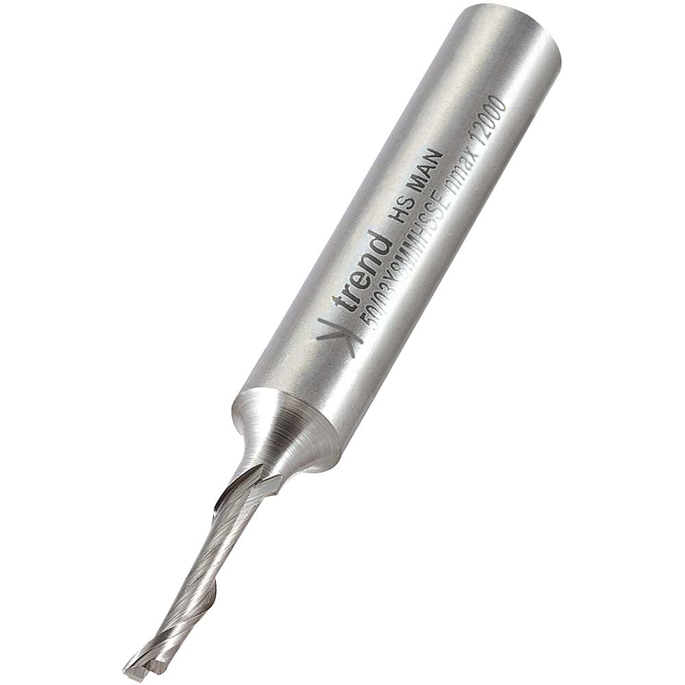 Single Flute Upcut CNC Aluminum Bit Solid Carbide 1/8" Shank Multiple Sizes