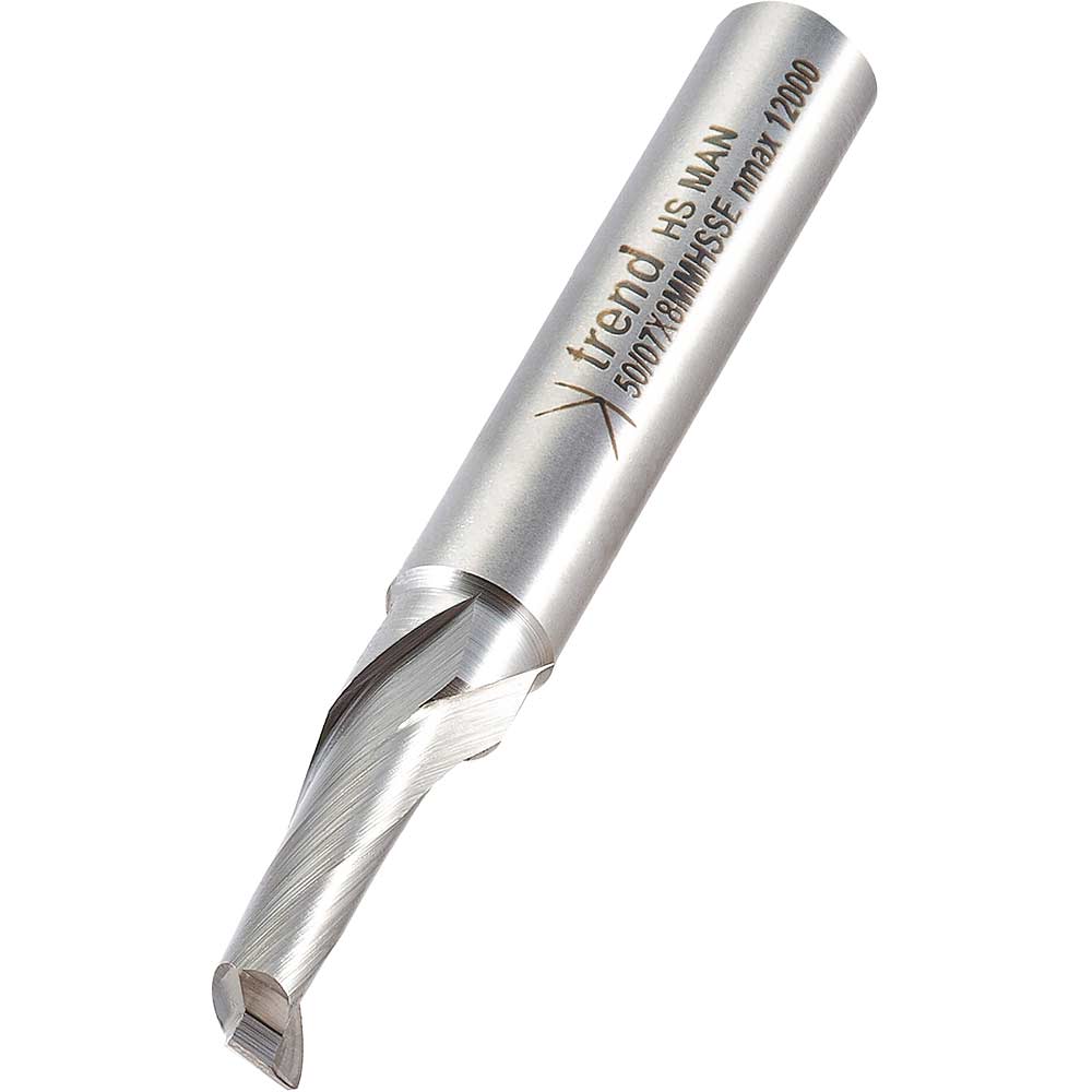 Photo of Trend Aluminium Upvc Single Flute Helical Upcut Cutter 7mm 14mm 8mm