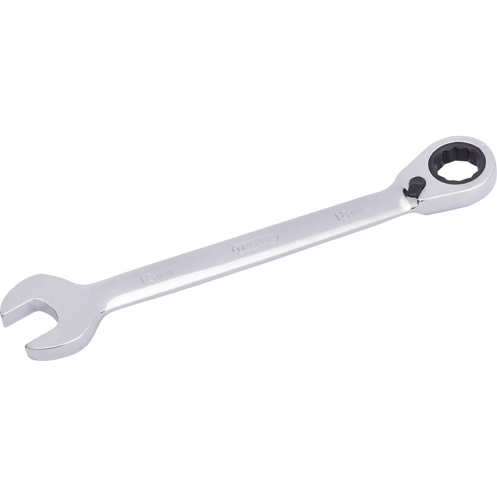 View Draper Hi Torq Ratchet Combination Spanner 18mm View Draper Hi Torq Ratchet Combination Spanner 18mm