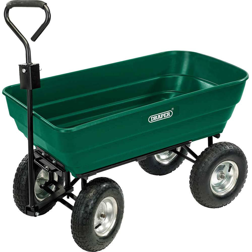 Image of Draper Larger Heavy Duty Tipping Garden Trolley 200kg