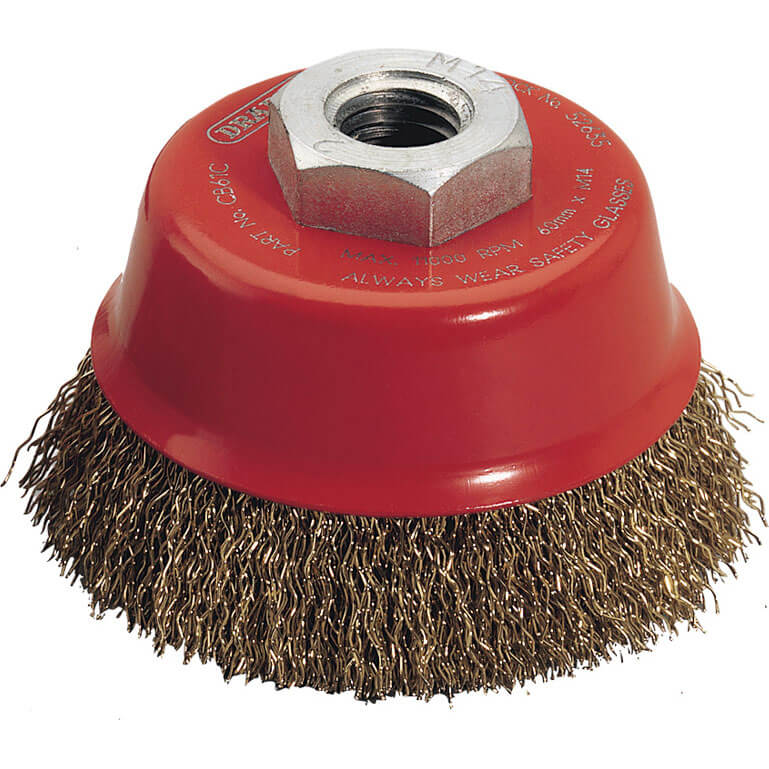 Photo of Draper Expert Brassed Steel Wire Cup Brush 60mm M14 Thread