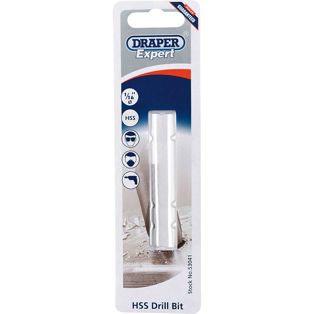 Image of Draper Expert HSS Drill Bit Imperial 1/16" Pack of 1