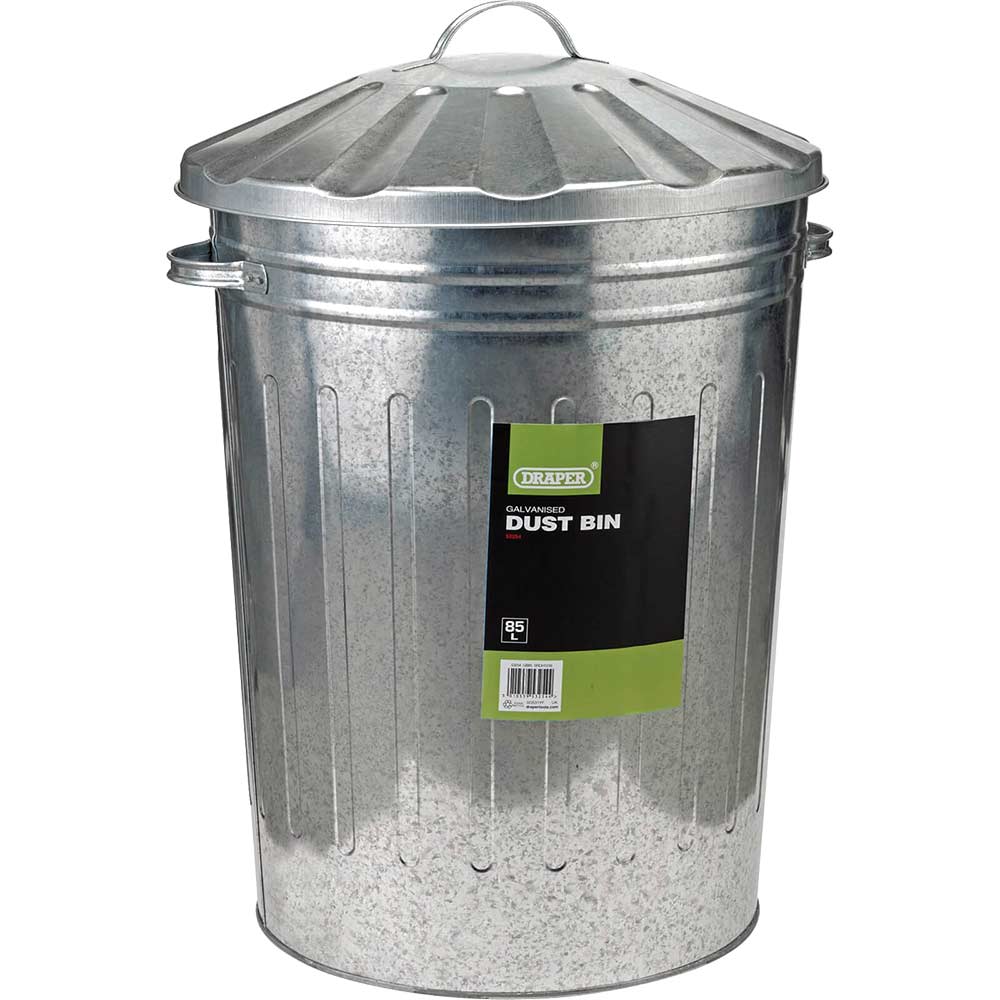 Image of Draper Galvanised Dust Bin