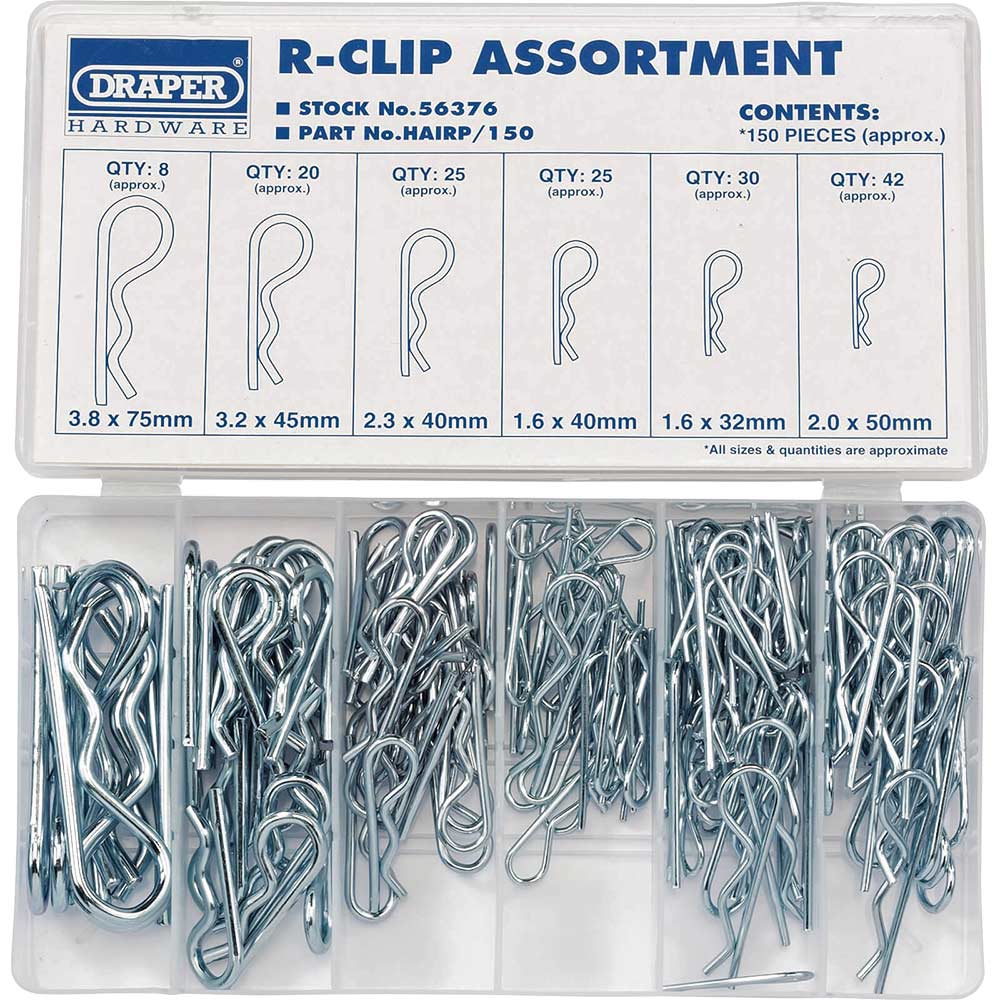 Photo of Draper 150 Piece R Clip Assortment