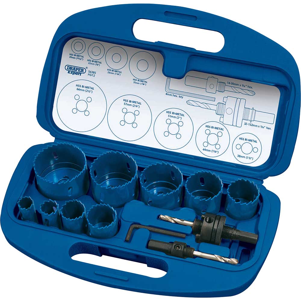 Photo of Draper Expert 12 Piece Bi Metal Hole Saw Set