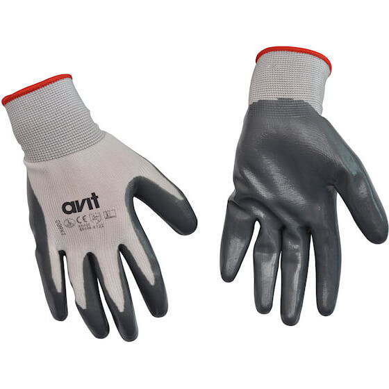 Image of Avit Nitrile Coated Gloves Grey XL Pack of 1