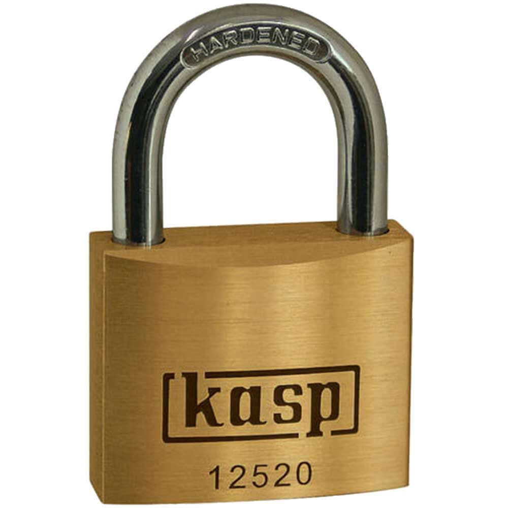 Image of Kasp 125 Series Premium Brass Padlock Keyed Alike 20mm Standard 25203