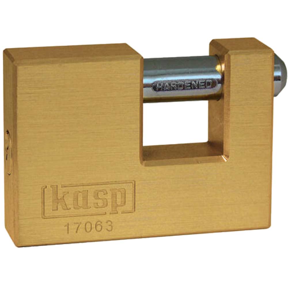 Image of Kasp 170 Series Brass Shutter Padlock 63mm Standard