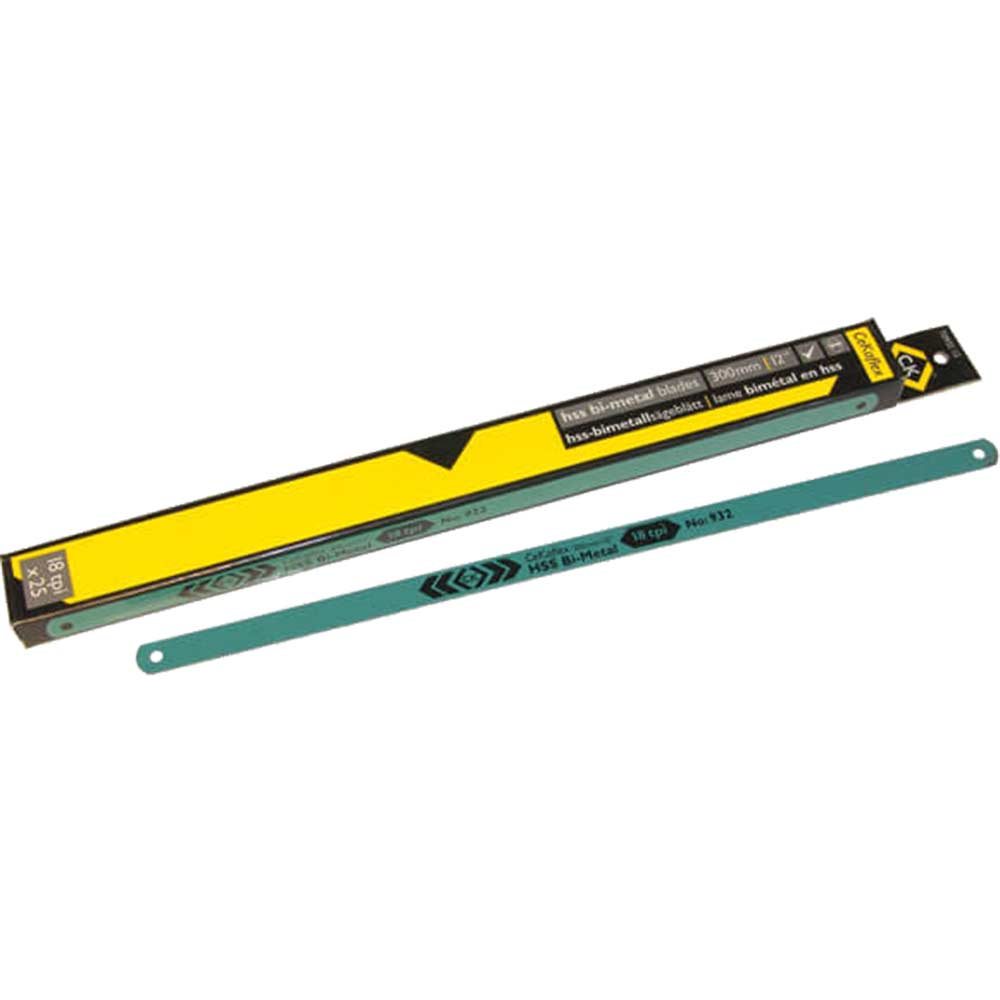 Image of CK HSS Bi Metal Hacksaw Blades 12" / 300mm 18tpi Pack of 25