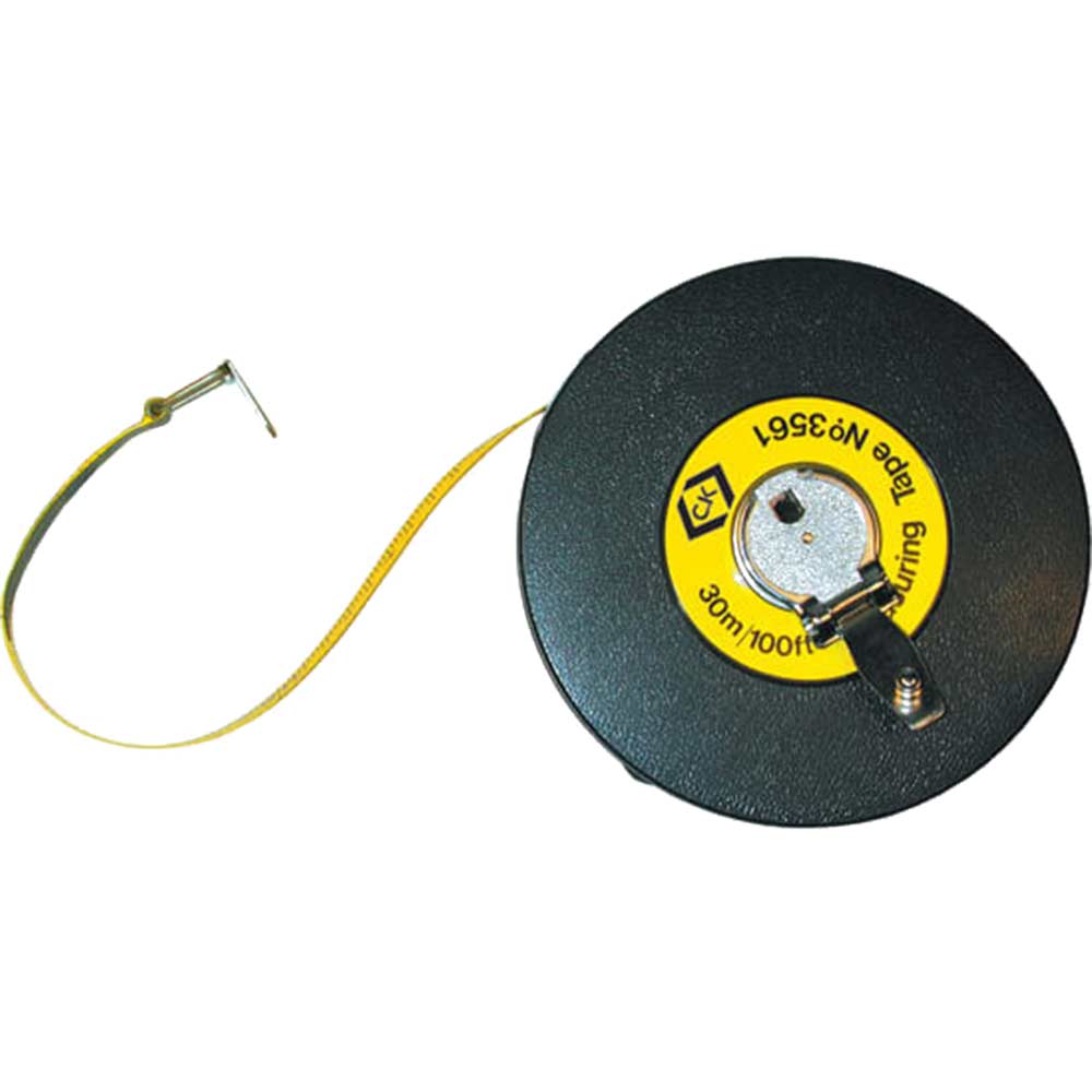 Image of CK Fibreglass Tape Measure Imperial & Metric 100ft / 30m 13mm