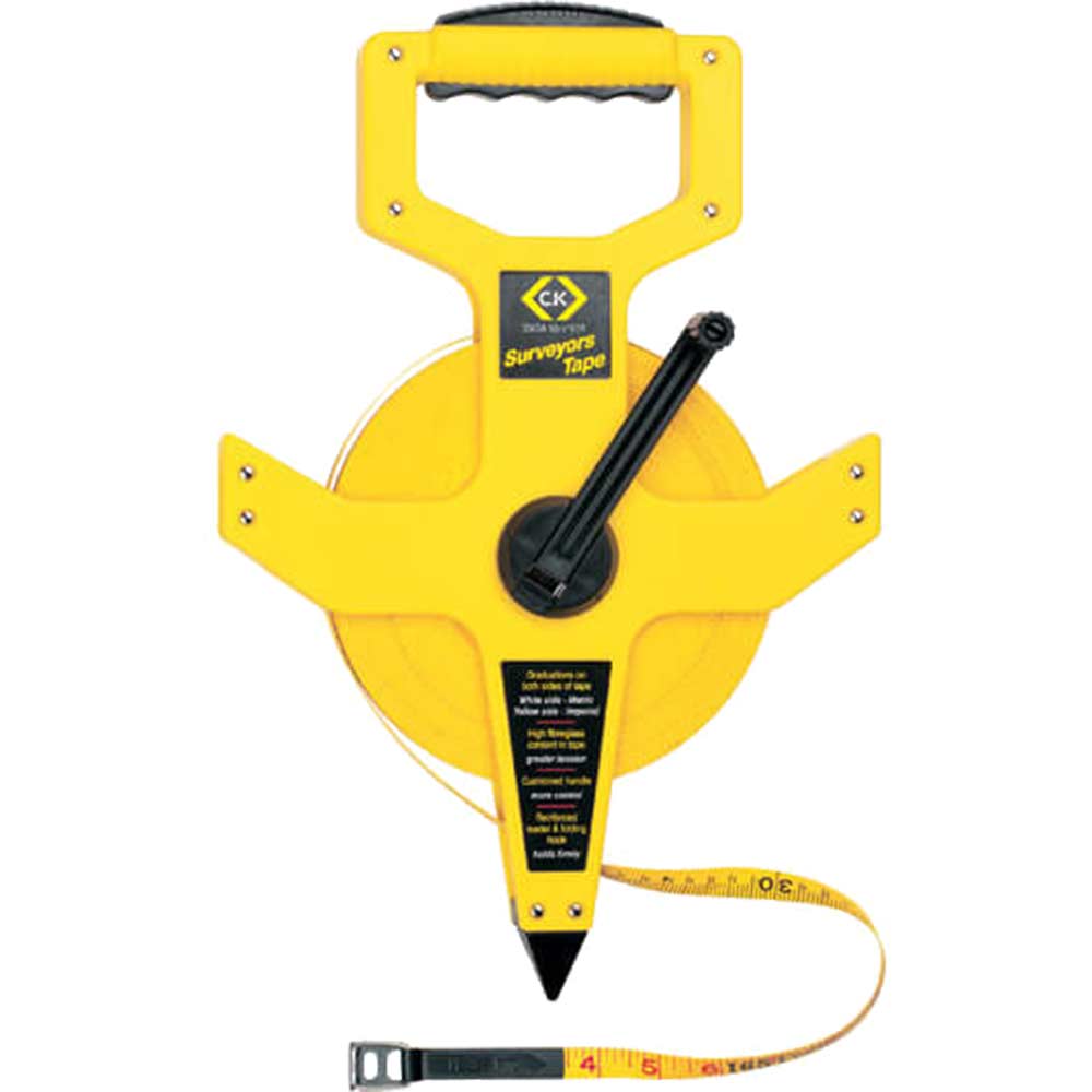 Image of CK Surveyors Tape Measure Imperial & Metric 100ft / 30m 13mm
