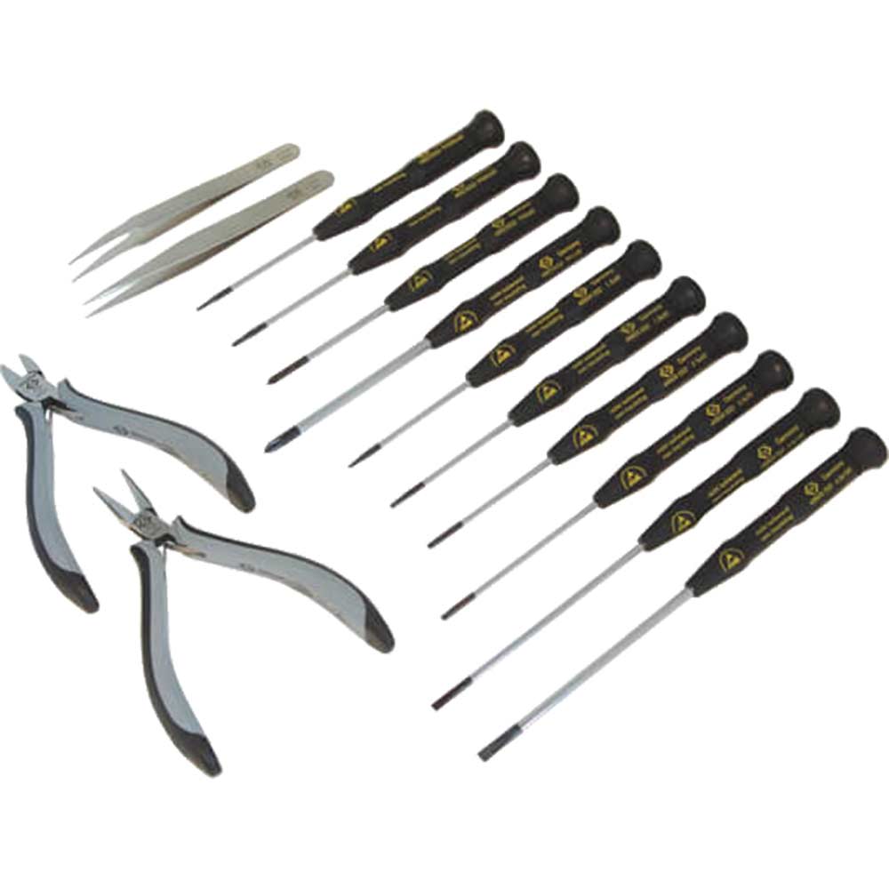 Image of CK 14 Piece ESD Precision Screwdriver and Plier Tool Kit