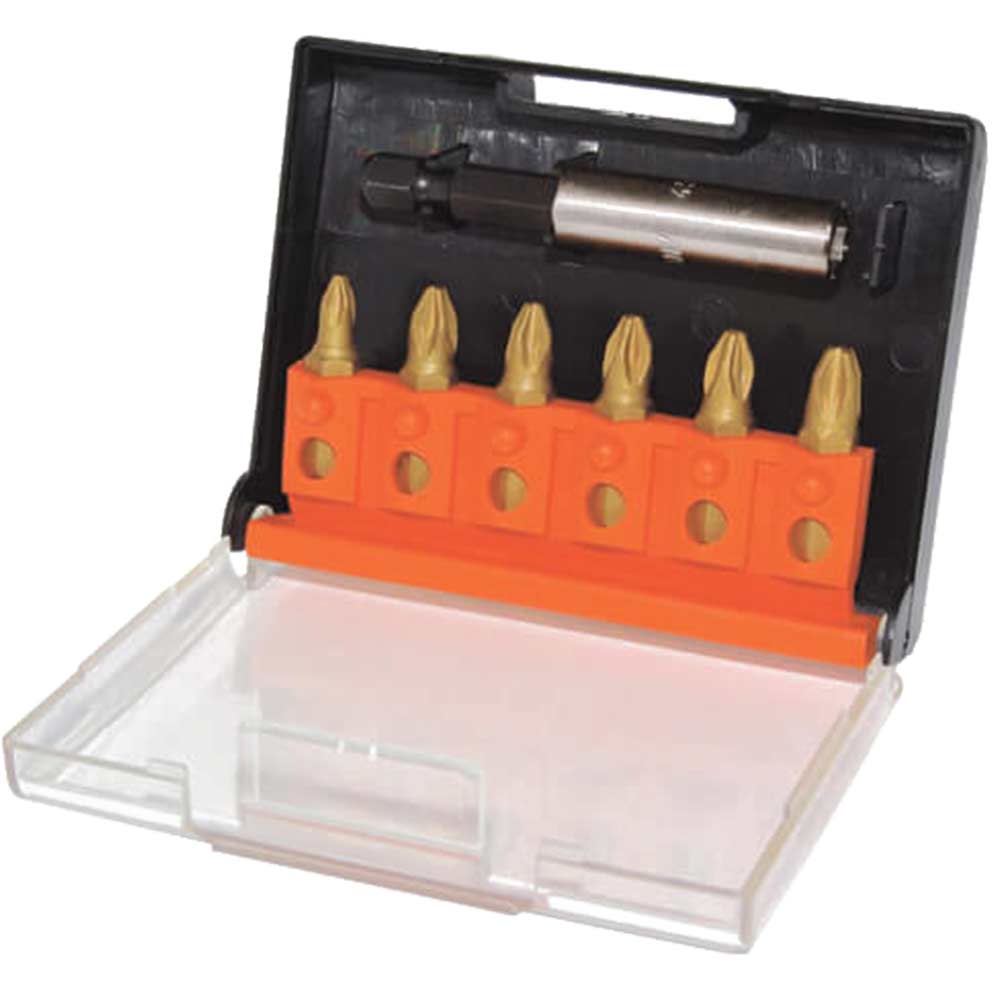 Image of CK 7 Piece TiN Pozi Screwdriver Bit Set