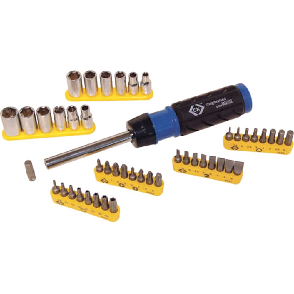 Image of CK 45 Piece Ratchet Screwdriver Bit and Socket Set Combination