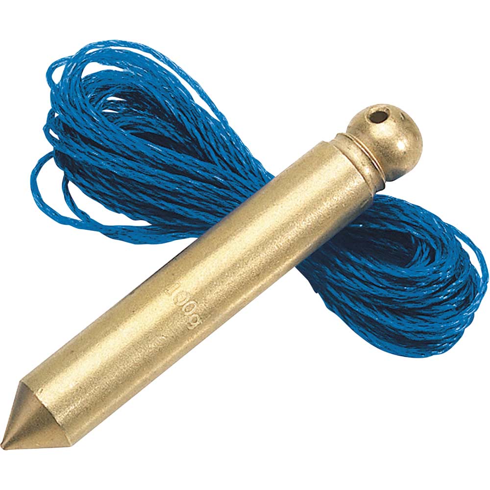 Image of Draper Expert Brass Plumb Bob and Line 100g