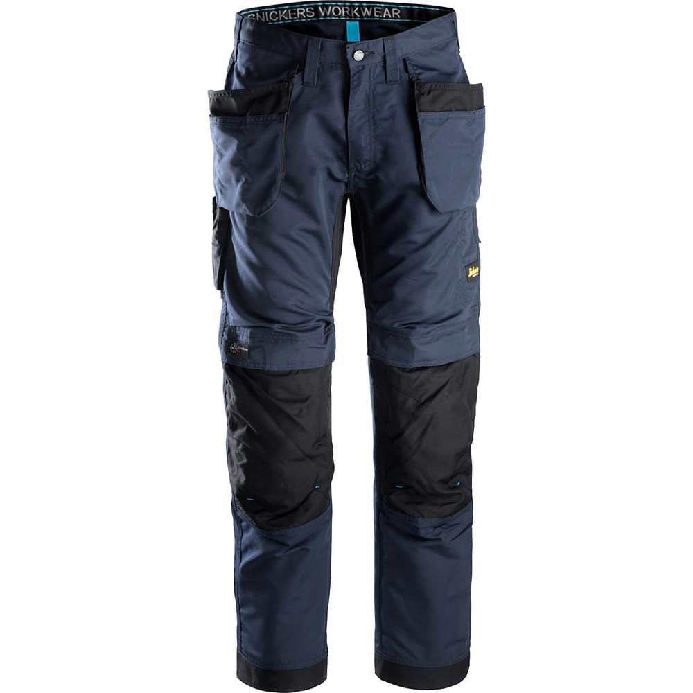 Image of Snickers 6207 Litework Mens Lite Work Holster Pocket Trousers Navy / Black 33" 32"