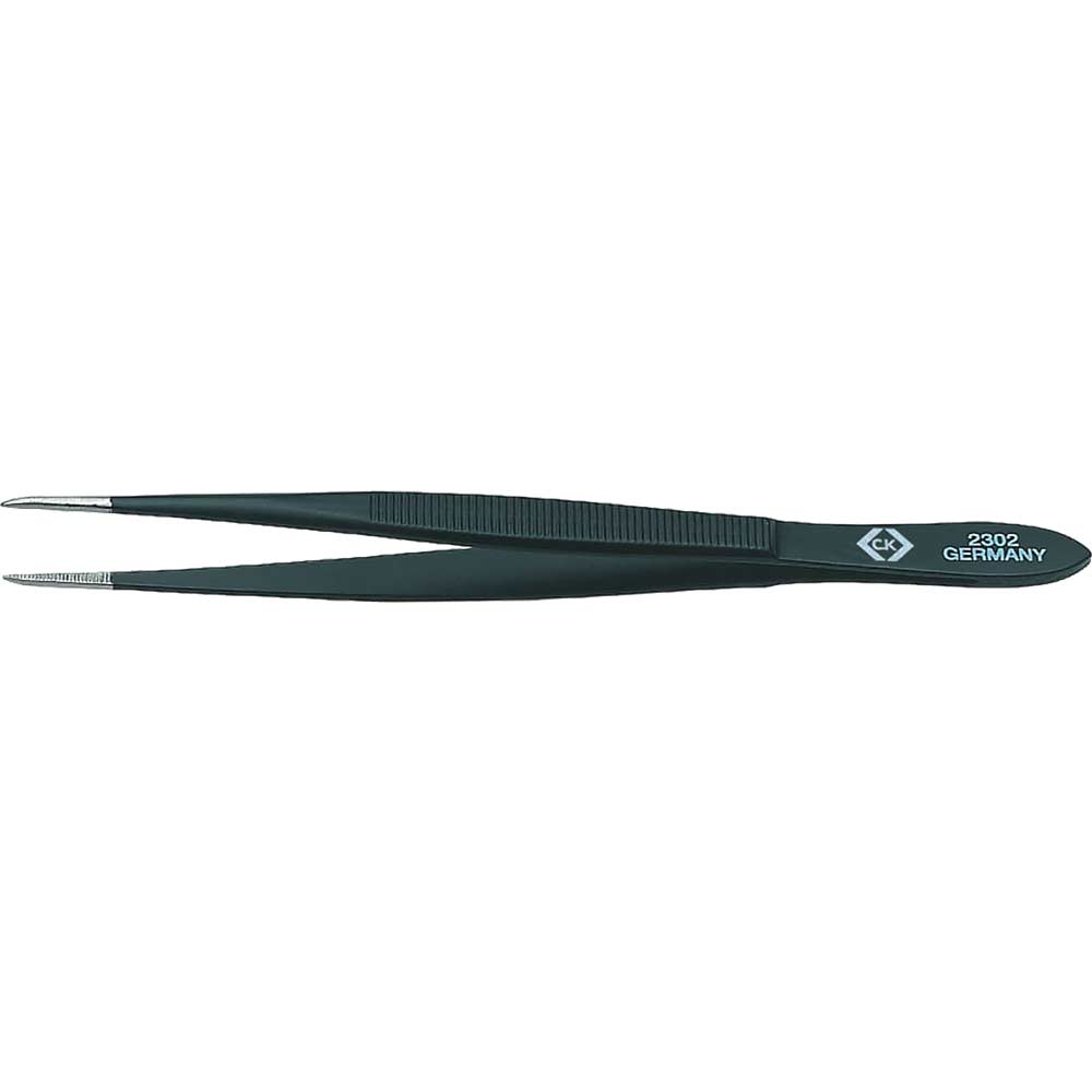 Image of CK Precision Universal Black Coated Fine Blunt Tip Tweezers