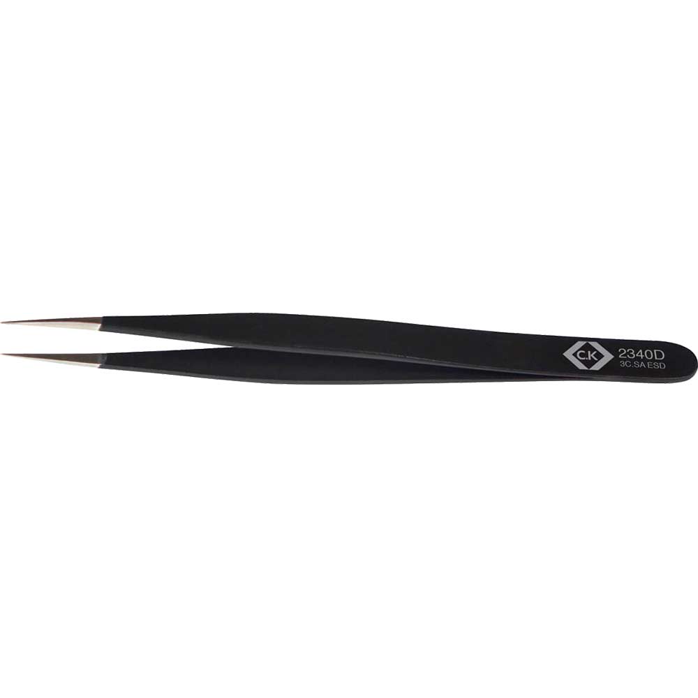 Image of CK Precision ESD Tweezers Sharp Smooth Tips