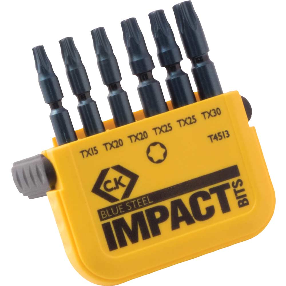 Image of CK Blue Steel 6 Piece Impact Torx Screwdriver Bit Set