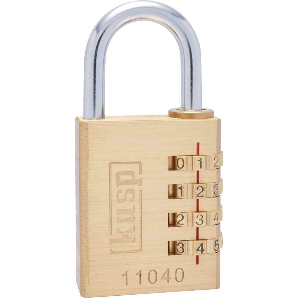 Image of Kasp 110 Series Brass Combination Padlock 40mm Standard