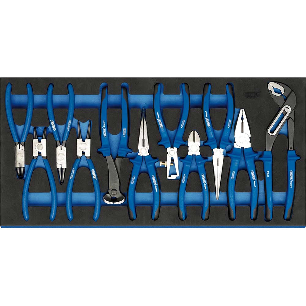 Photo of Draper 11 Piece Heavy Duty Plier Set In Eva Insert Tray