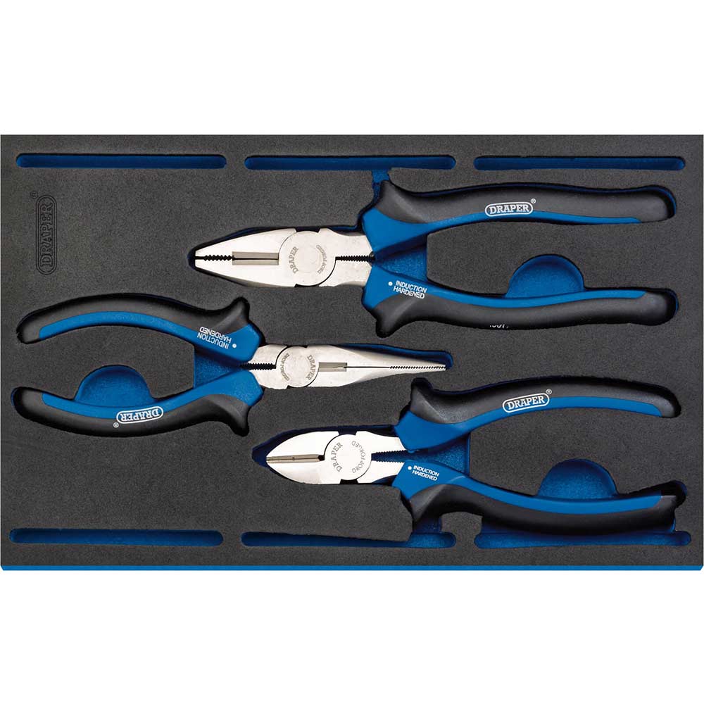 Photo of Draper 3 Piece Plier Set In Eva Insert Tray