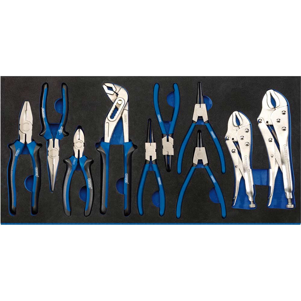 Photo of Draper 10 Piece Plier Set In Eva Insert Tray