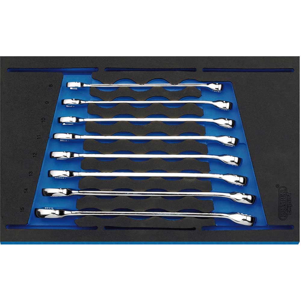 Photo of Draper 8 Piece Combination Spanner Set In Eva Insert Tray