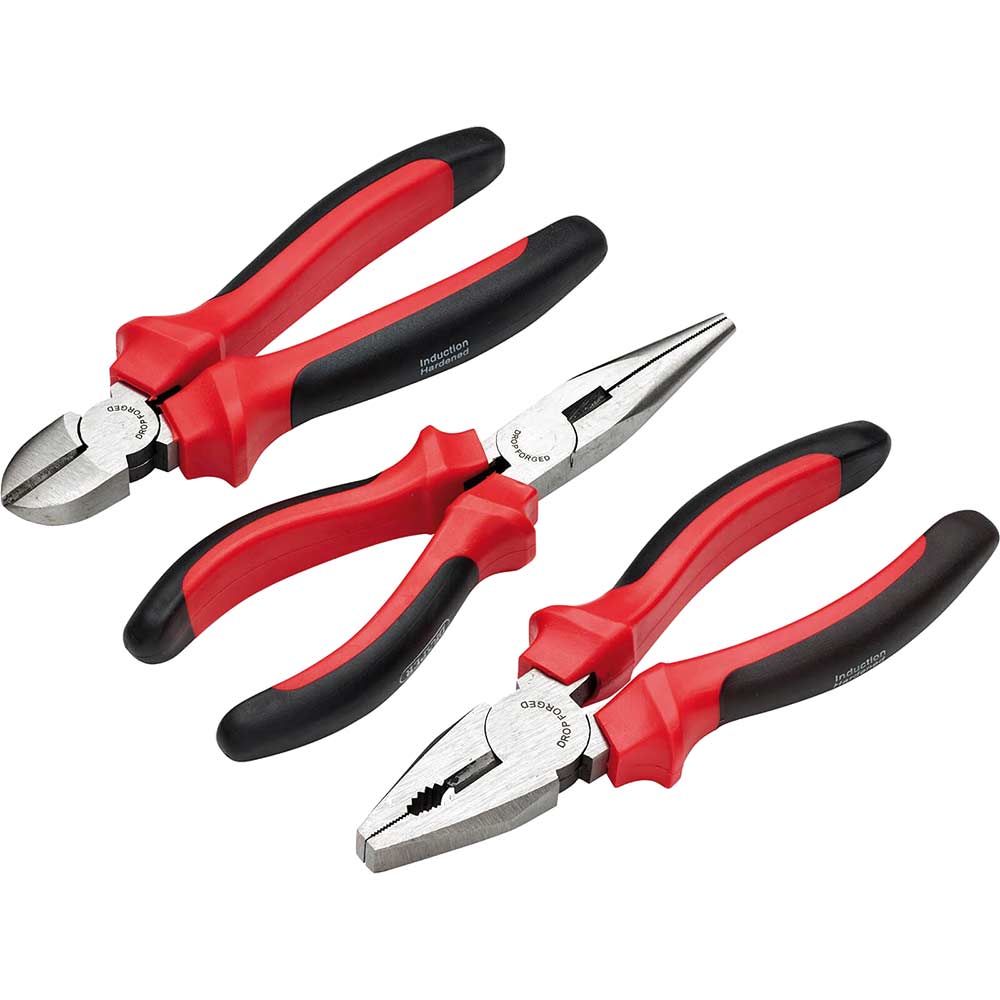 Draper Redline 3 Piece Plier Set Plier Sets