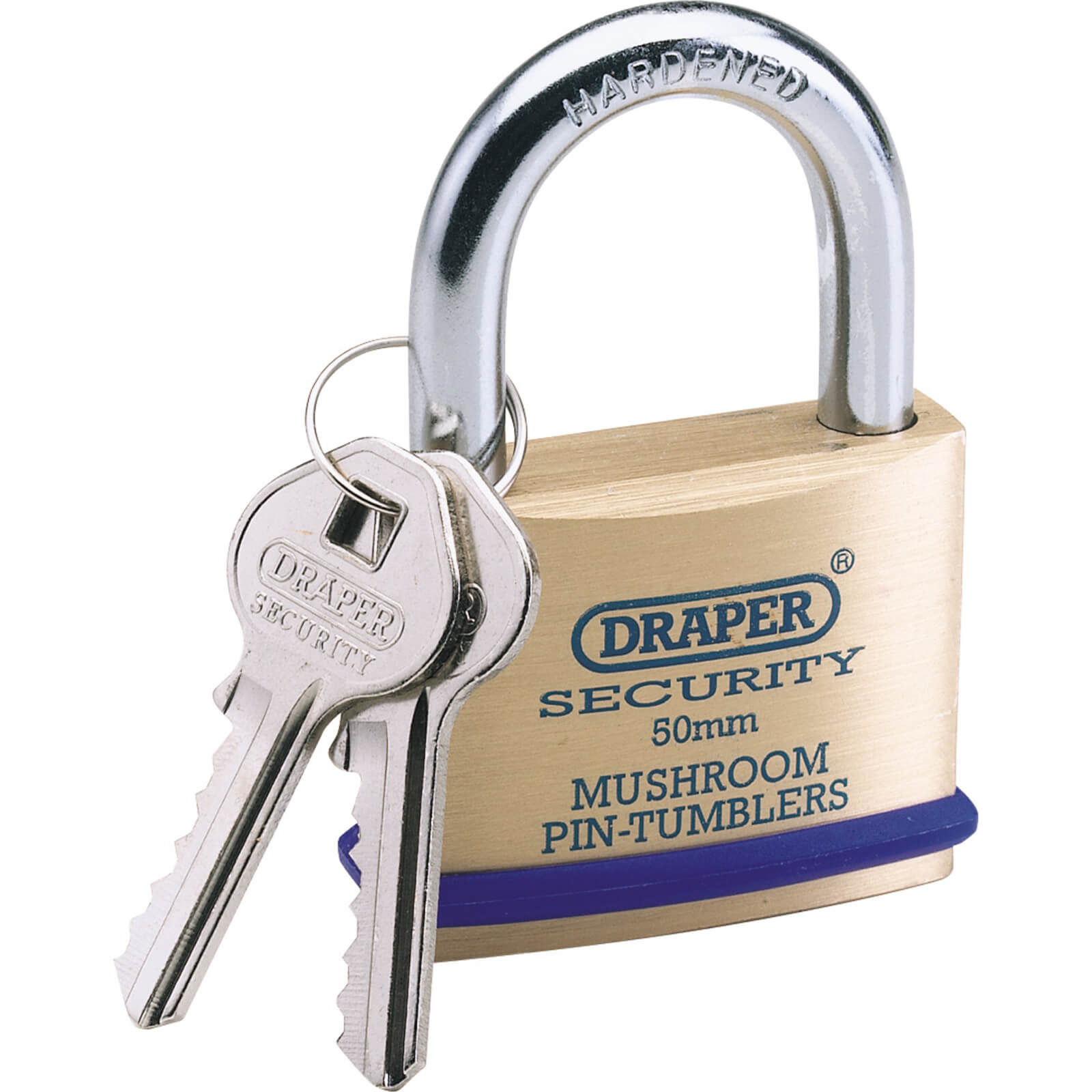 Click to view product details and reviews for Draper Solid Brass Padlock 50mm Standard.