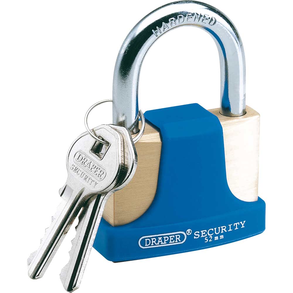 Photo of Draper Solid Brass Padlock 52mm Standard