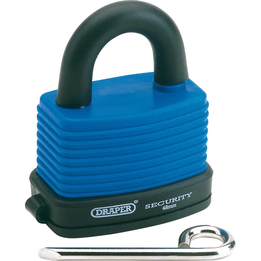 Photo of Draper Laminated Steel Resettable Combination Padlock 48mm Standard