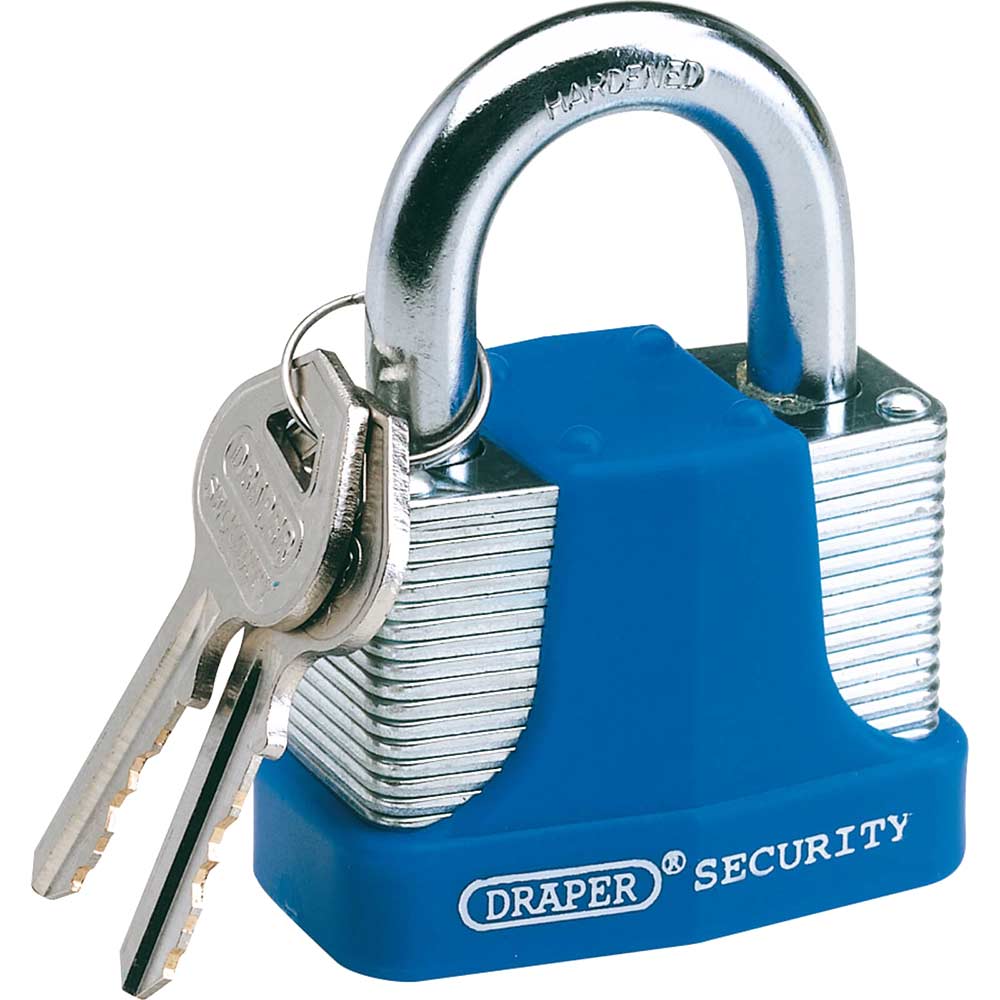 Image of Draper Laminated Steel Padlock 65mm Standard