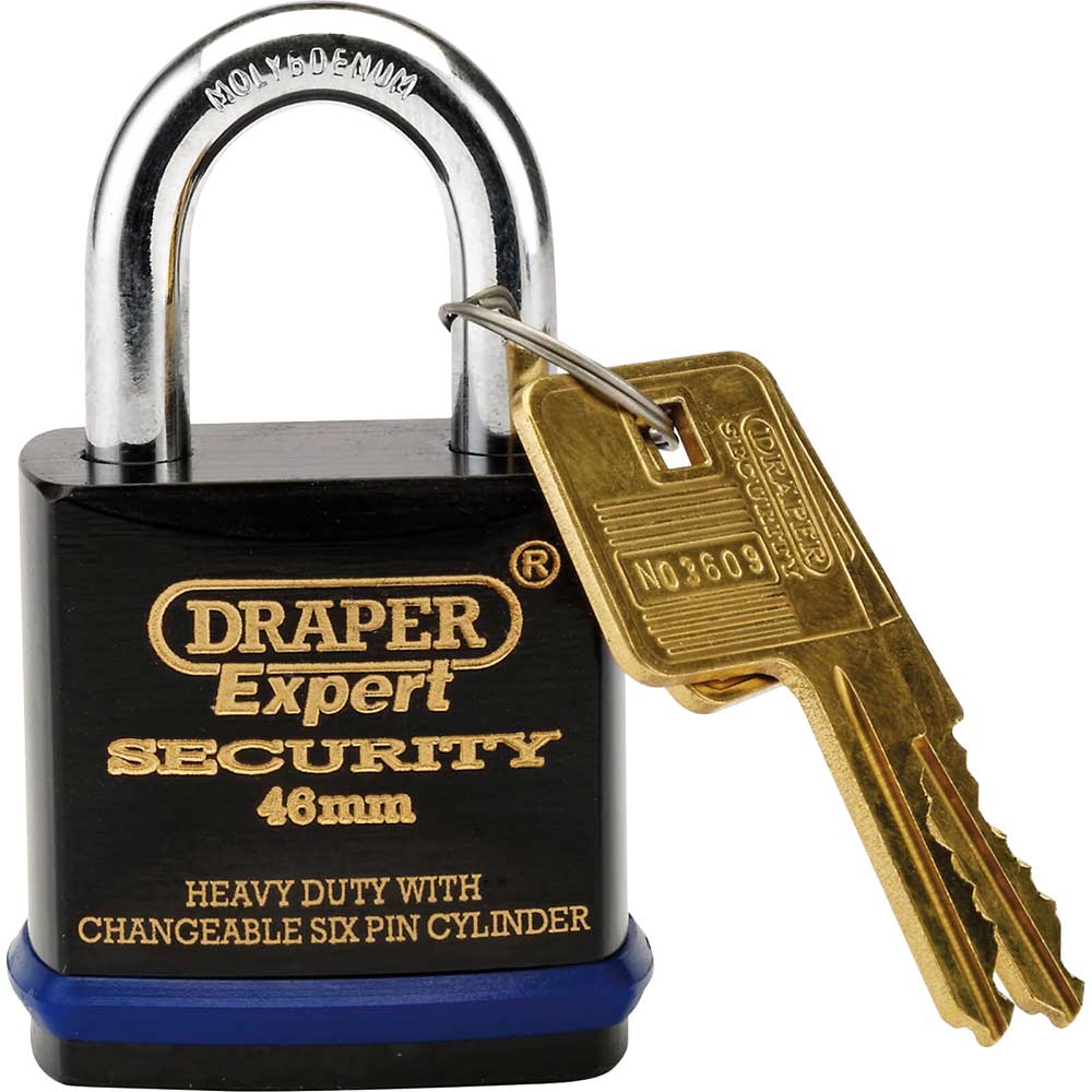 Photo of Draper Expert Heavy Duty Steel Padlock 46mm Standard