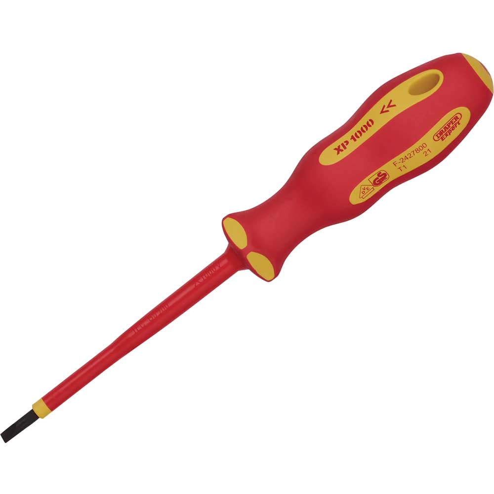 Photo of Draper Expert Ergo Plus Vde Insulated Parallel Slotted Screwdriver 4mm 100mm