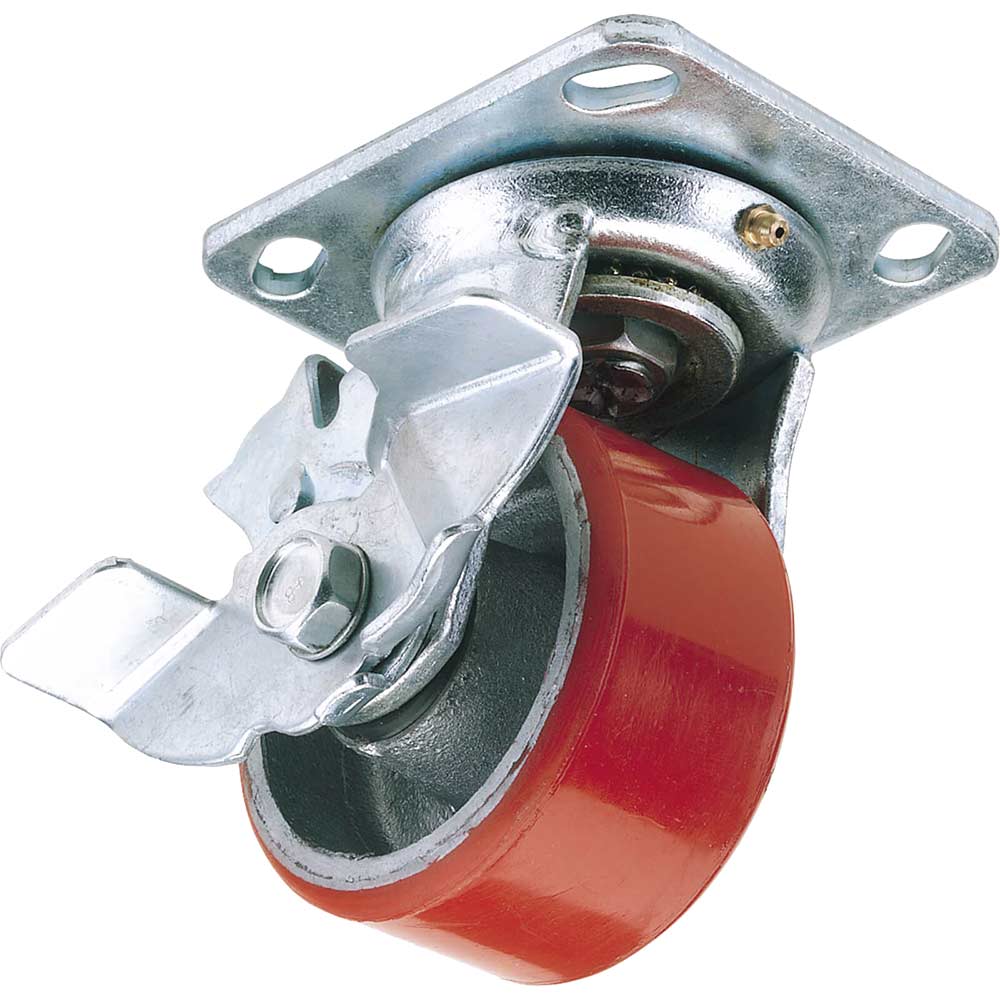 Photo of Draper Swivel Plate Fixing Heavy Duty Wheeled Casor And Brake 200mm