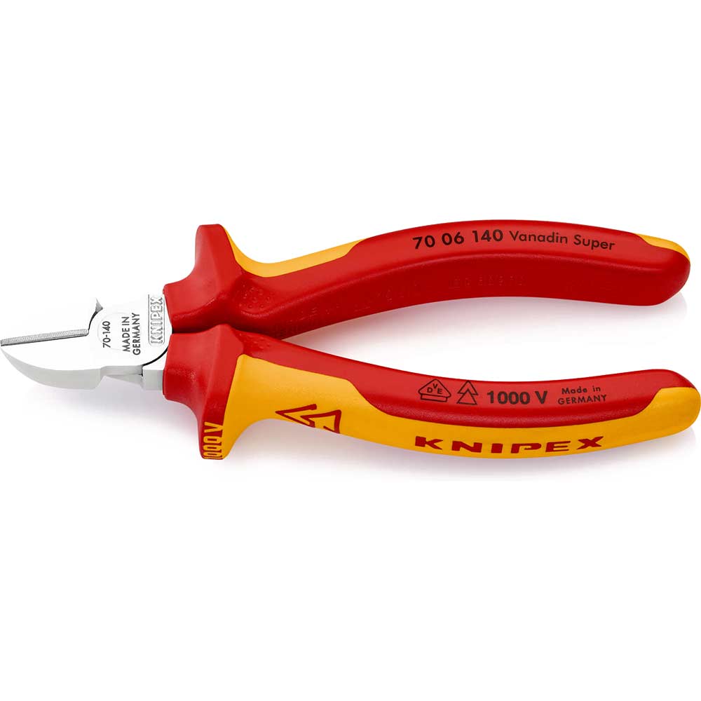 Photo of Knipex 70 06 Vde Insulated Diagonal Cutting Pliers 140mm