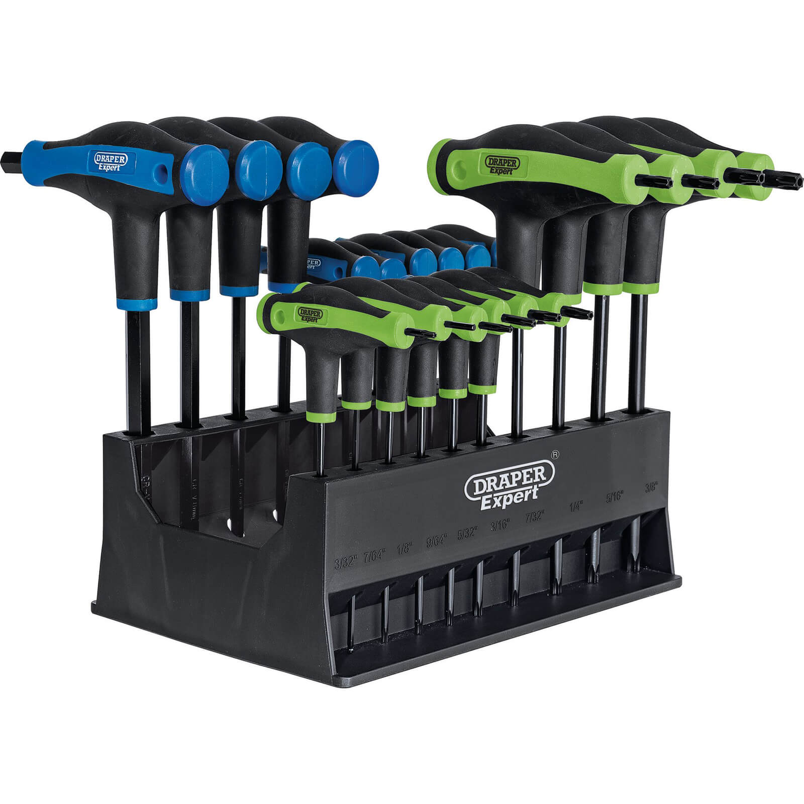 Image of Draper 20 Piece Soft Grip T Handle Hex and Torx Key Set