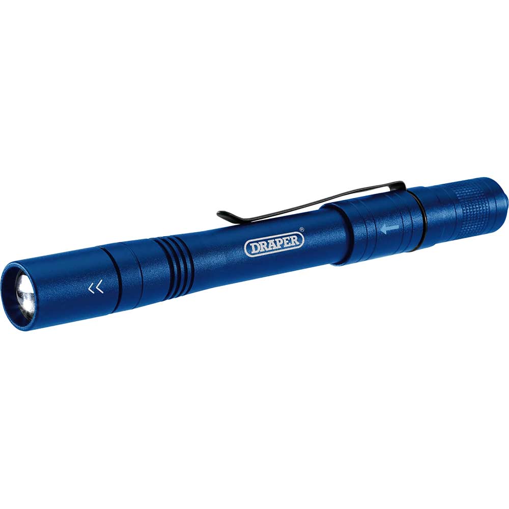 Photo of Draper Rechargeable Pen Light Torch Blue