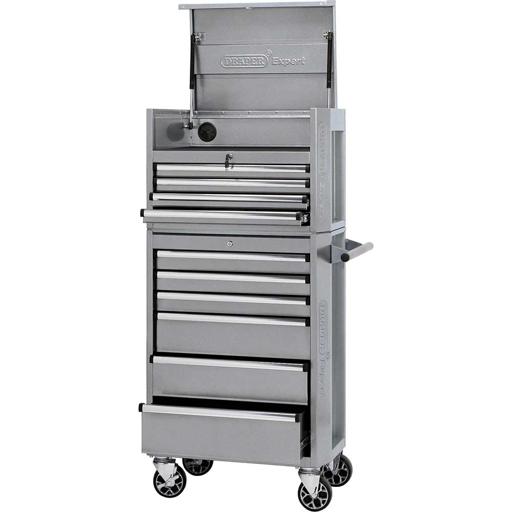 Photo of Draper Expert 10 Drawer Roller Cabinet And Tool Chest Combination Metallic