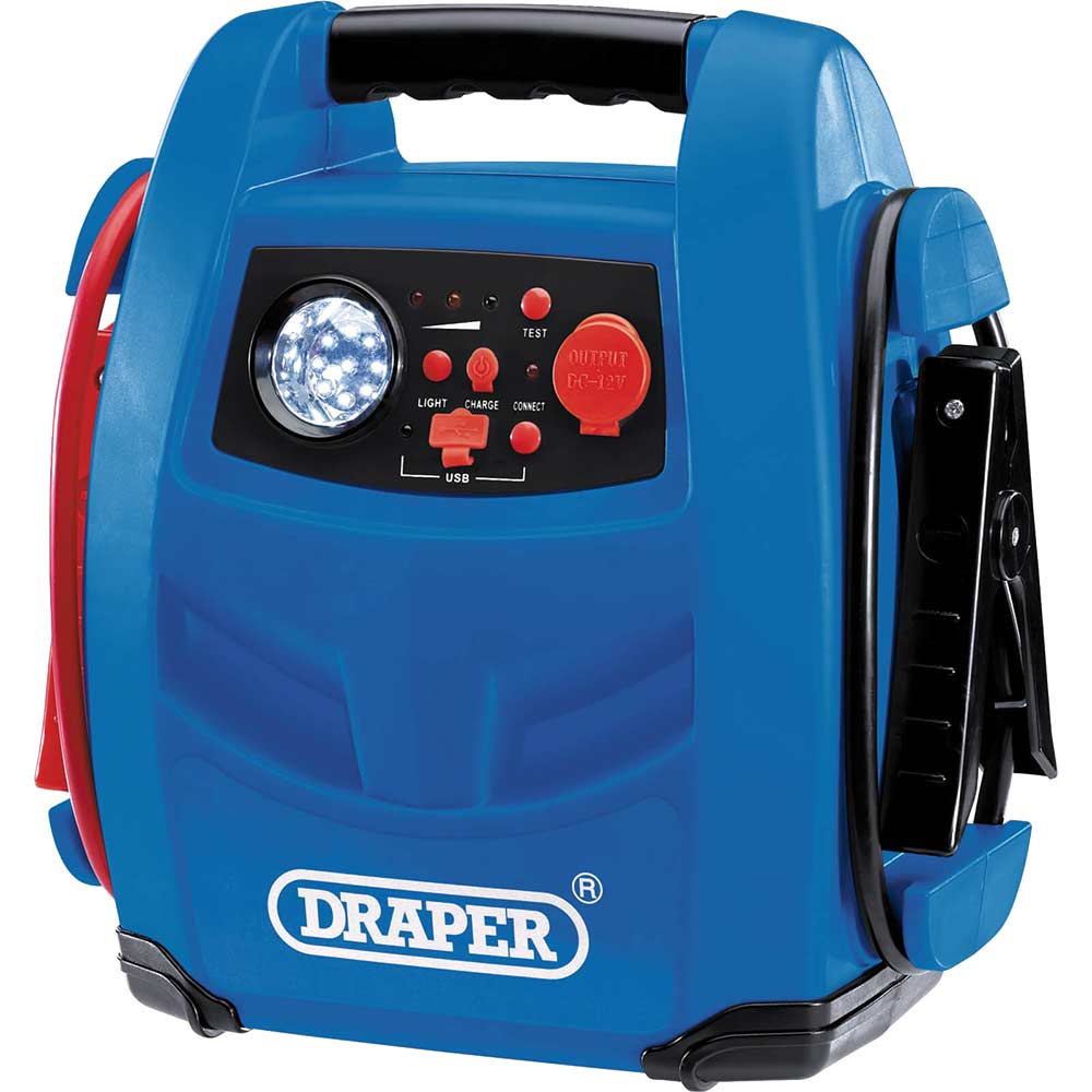 Image of Draper JS800 Emergency Jump Starter, Powerbank and Air Compressor 12v