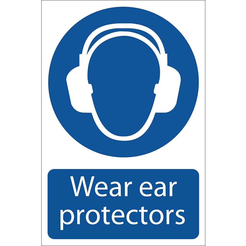 Photo of Draper Wear Ear Protectors Sign 200mm 300mm Standard