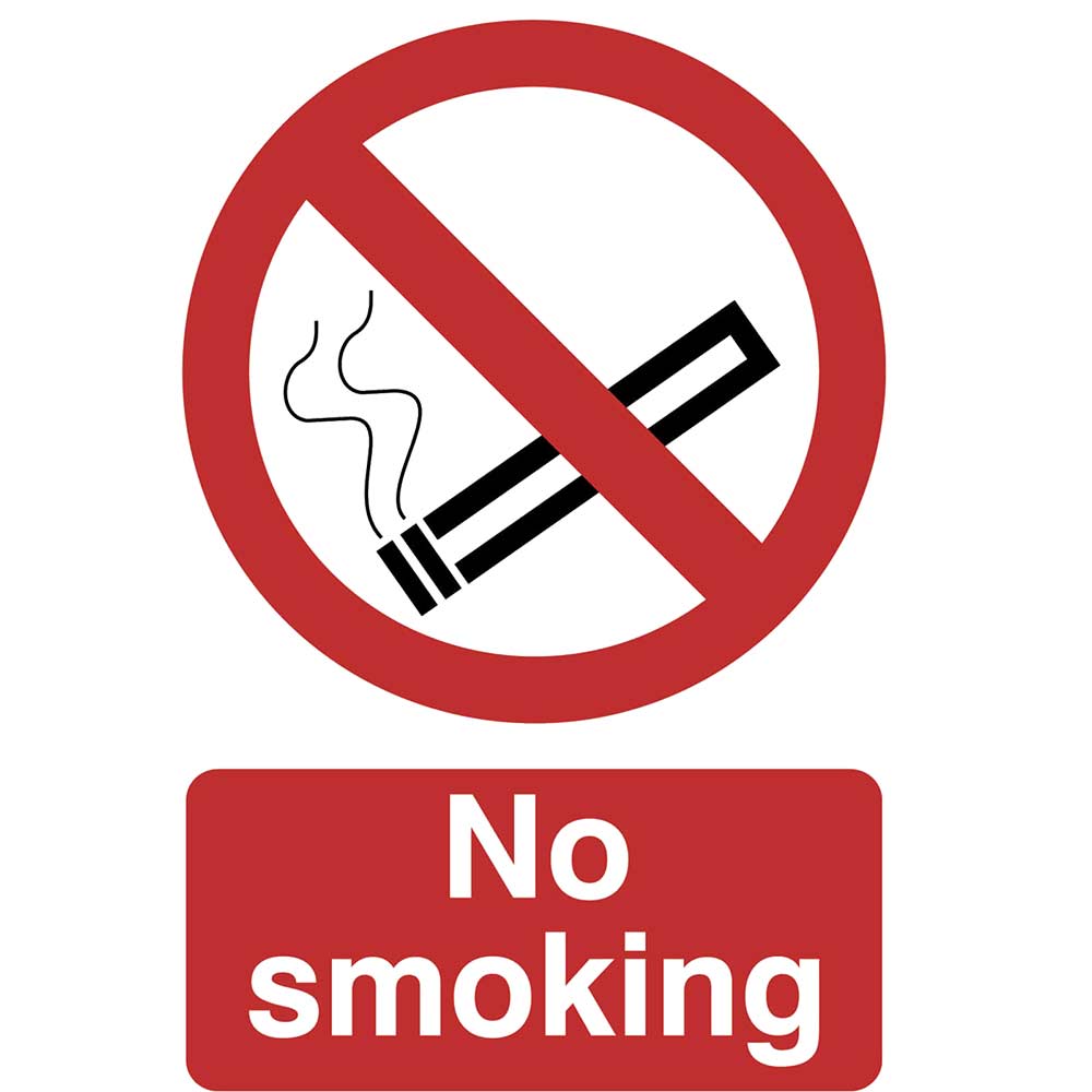 Photo of Draper No Smoking Sign 200mm 300mm Standard