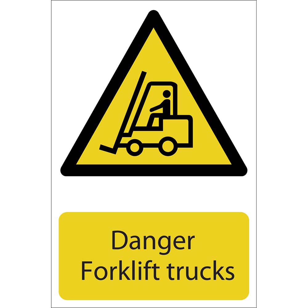 Photo of Draper Danger Forklift Trucks Sign 200mm 300mm Standard