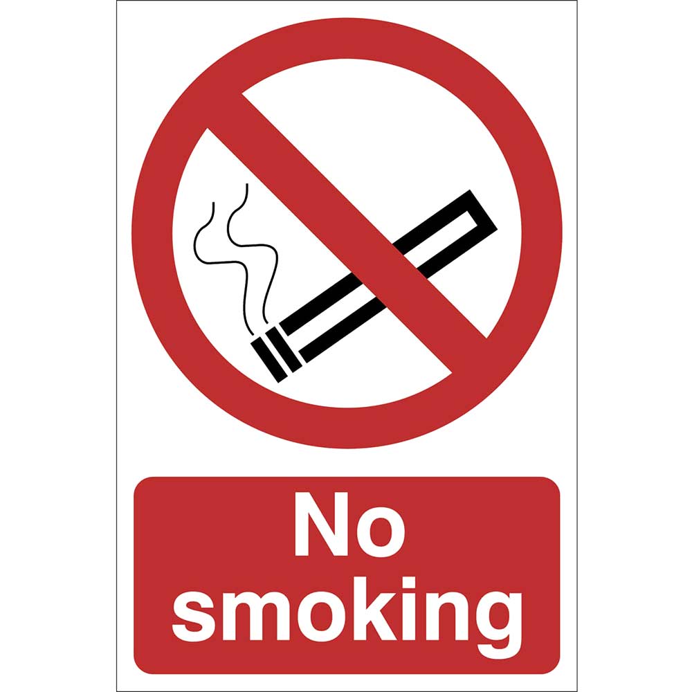 Photo of Draper No Smoking Sign 400mm 600mm Standard